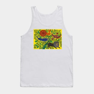 Maria Prymachenko, Guests at the Lion, 1963, Famous Ukrainian Artist, Ukrainian Folk Art Tank Top